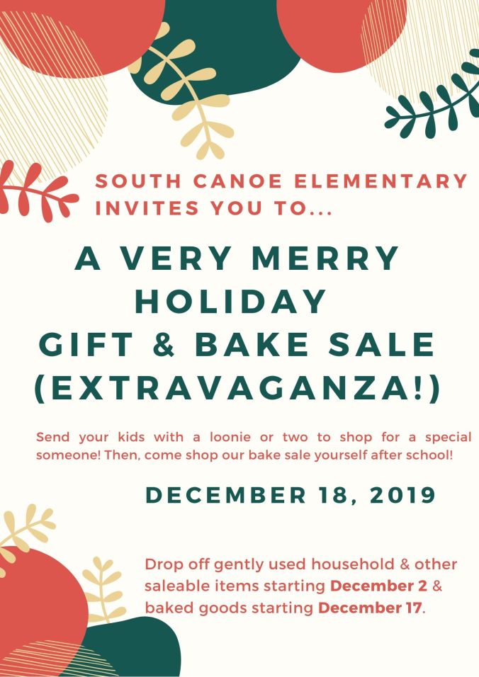 South Canoe Holiday Gift Bake Sale 2019